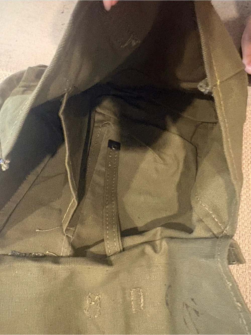 Men's military Green tote Field Bag - Military Style Shoulder Bag size MEDIUM